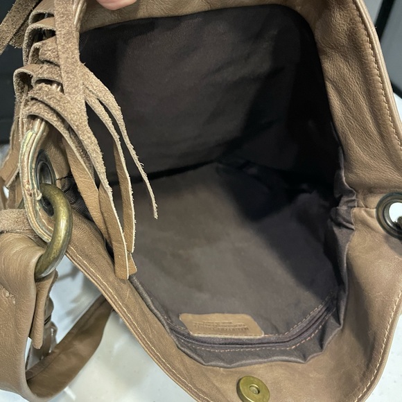 Maurizio Taiuti Fringe Italian Leather Western Hobo Shoulder Bag - Picture 7 of 10